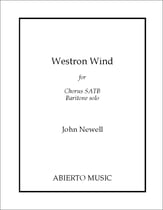 Westron Wind SATB choral sheet music cover